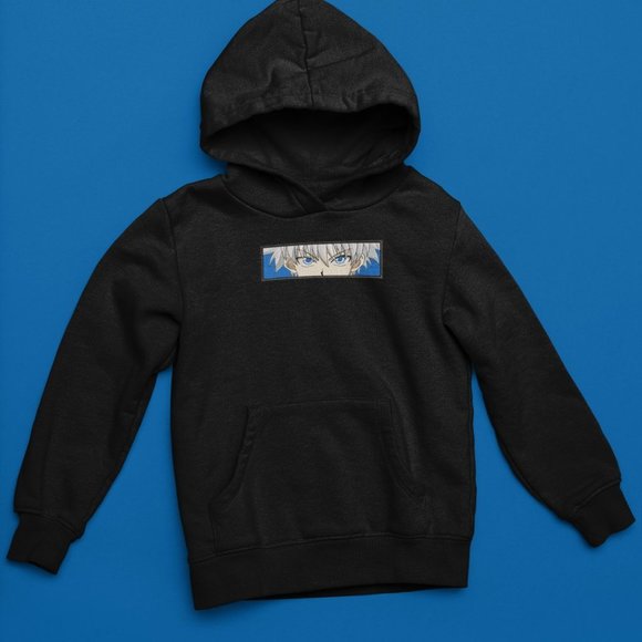 New- White&black Embroidered anime box hoodies